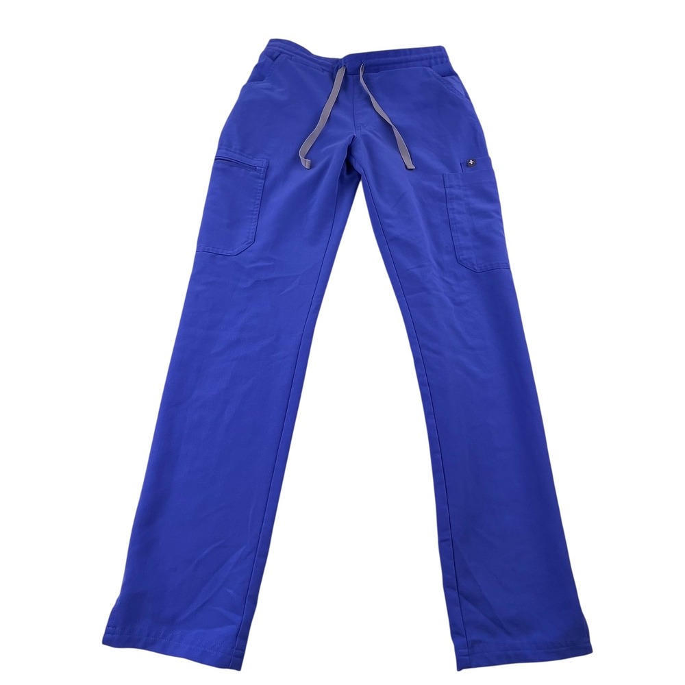 FIGS Livingston Scrub Pants Light Blue XS Petite Cargo Straight Leg TW2000P